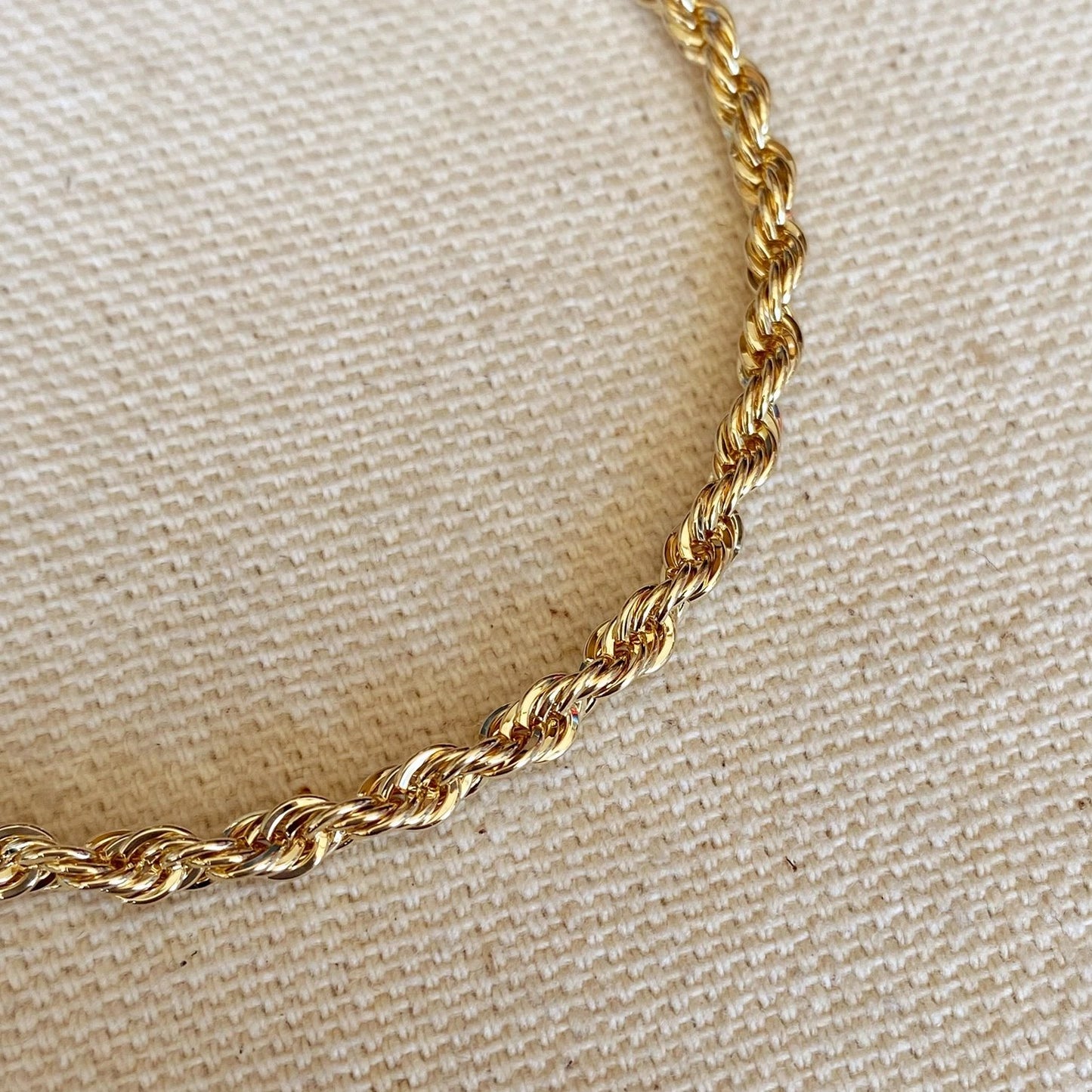 3mm Rope Chain Bracelet - Gold Filled