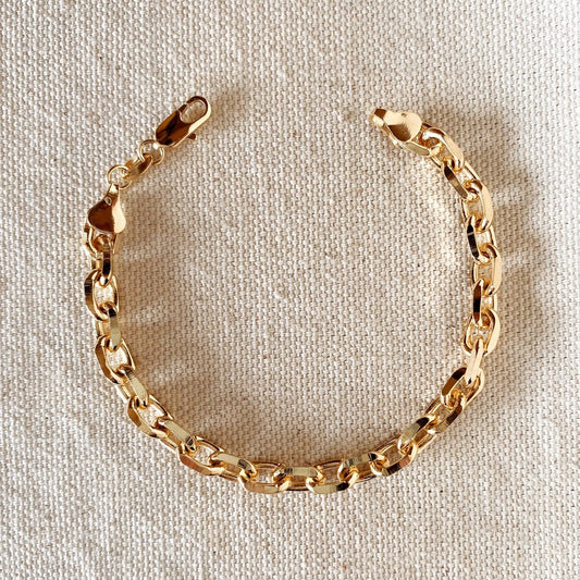 7mm Chunky Link Bracelet - Gold Filled