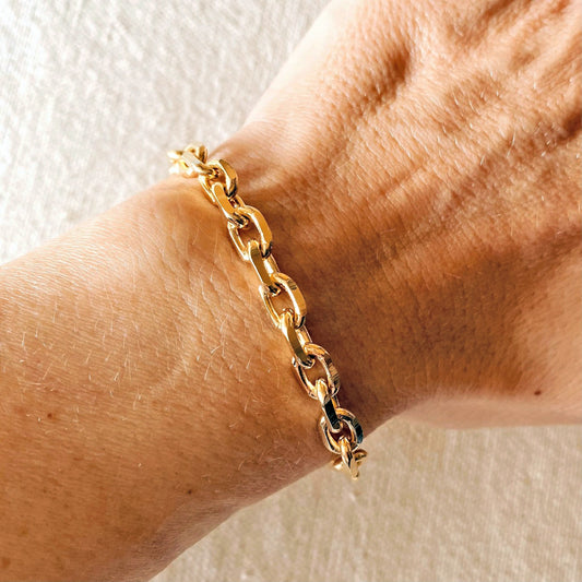7mm Chunky Link Bracelet - Gold Filled