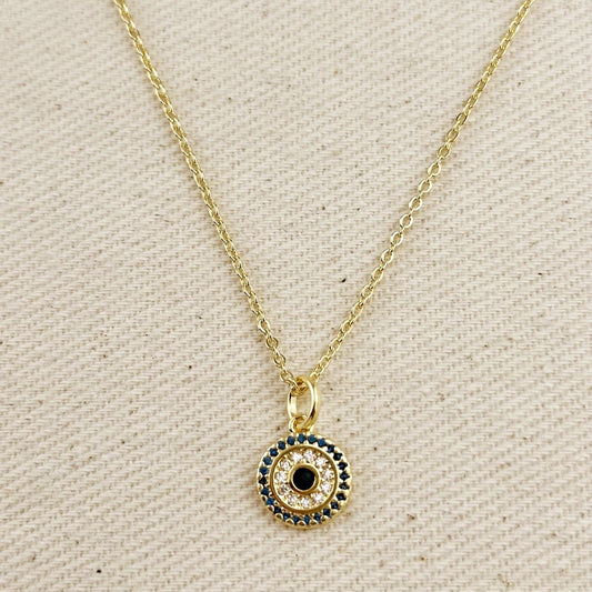 Protection Mandala Pendant Necklace – Gold Filled