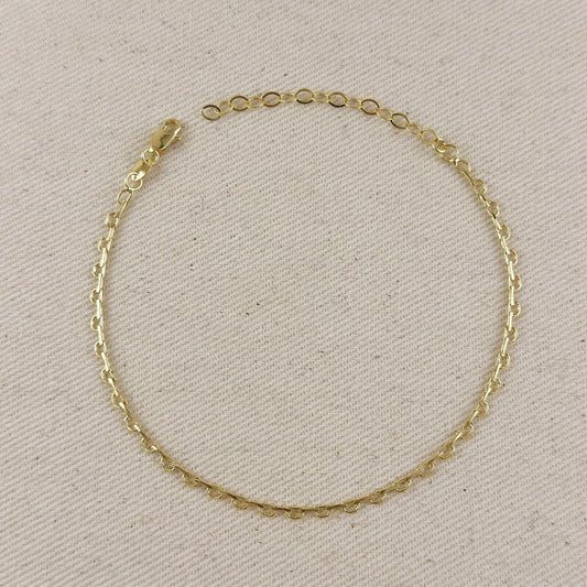Gold Filled Lace Chain Anklet