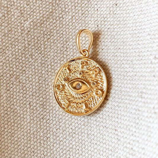 Evil Eye Protection Charm - Gold Filled