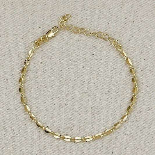 Fancy Oval Chain Bracelet - Gold Filled