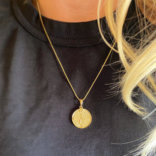 Wishbone Charm Pendant - Gold Filled