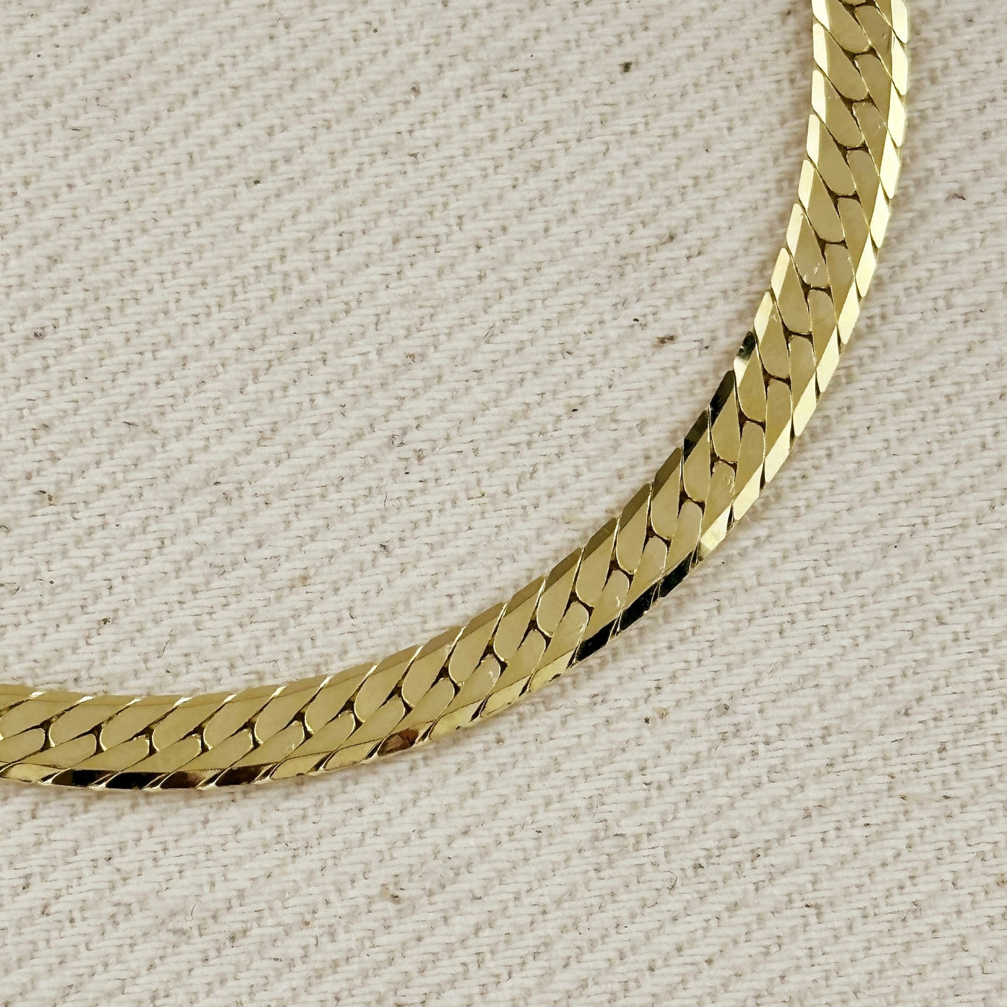 Diamond Cut Herringbone Bracelet - Gold Filled