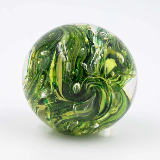 Hand-Blown Glass 'Twist' Paperweight (select color)