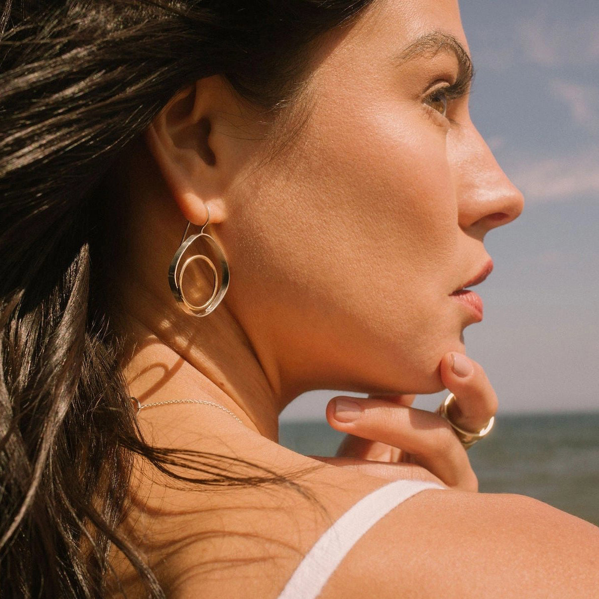 Silver + Gold Grasmere Earrings