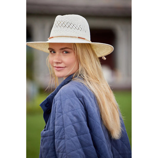 Luxe Packable Sunhat – Bleach / Jute Multi Trim