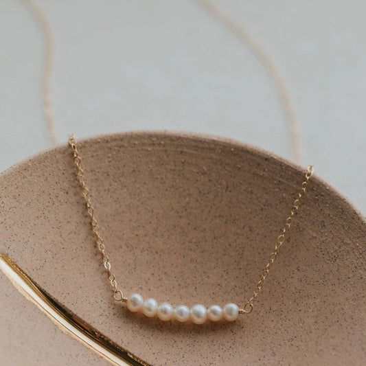 Pearl Linked Necklace – Gold Filled