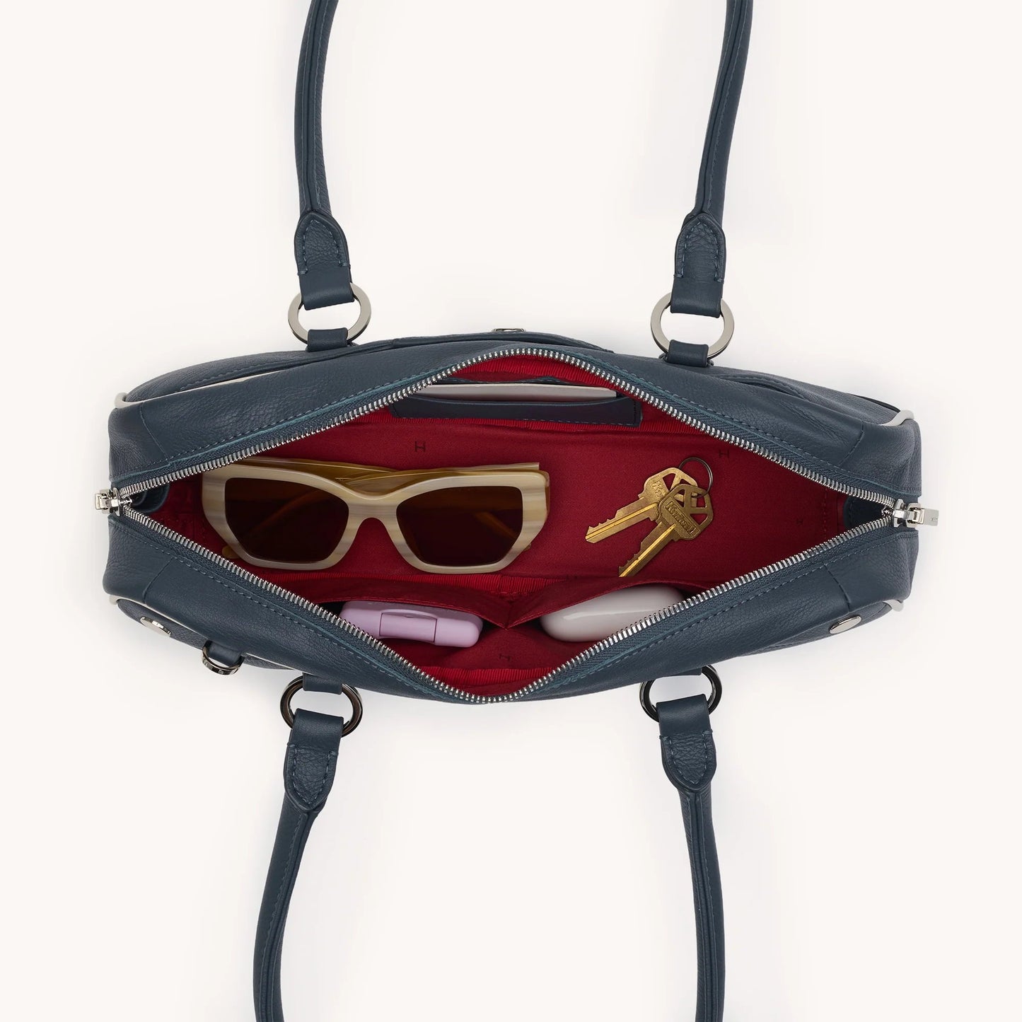 Hammitt Meredith Sml - Nautical Navy/Shiny Silver