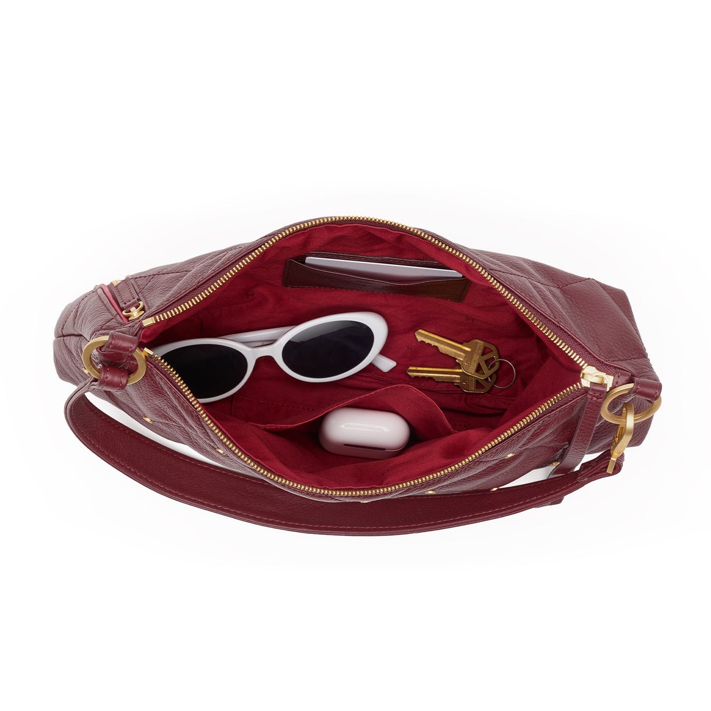 Hammitt Kyle Med - Quilted Cherrywood/Brushed Gold