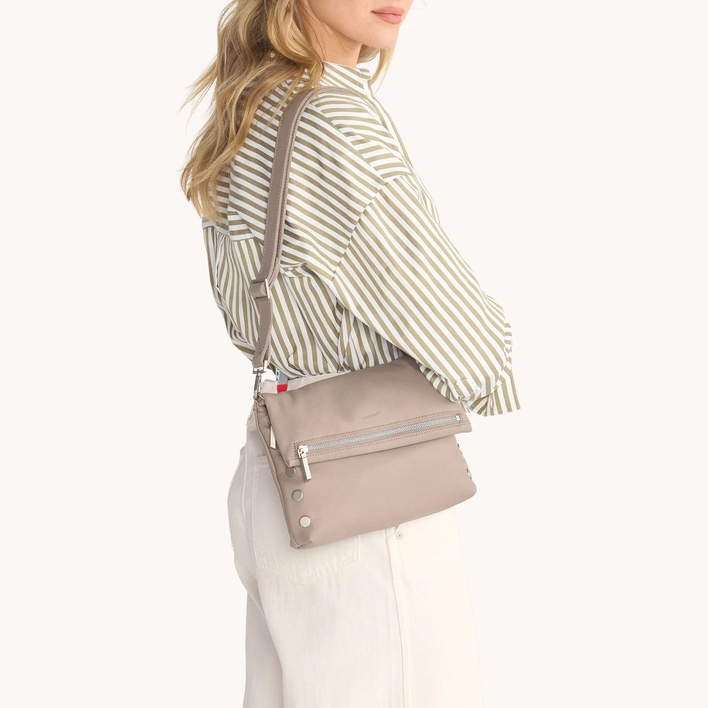 Hammitt VIP Medium Crossbody Bag - Pewter Pebble/Brushed Silver