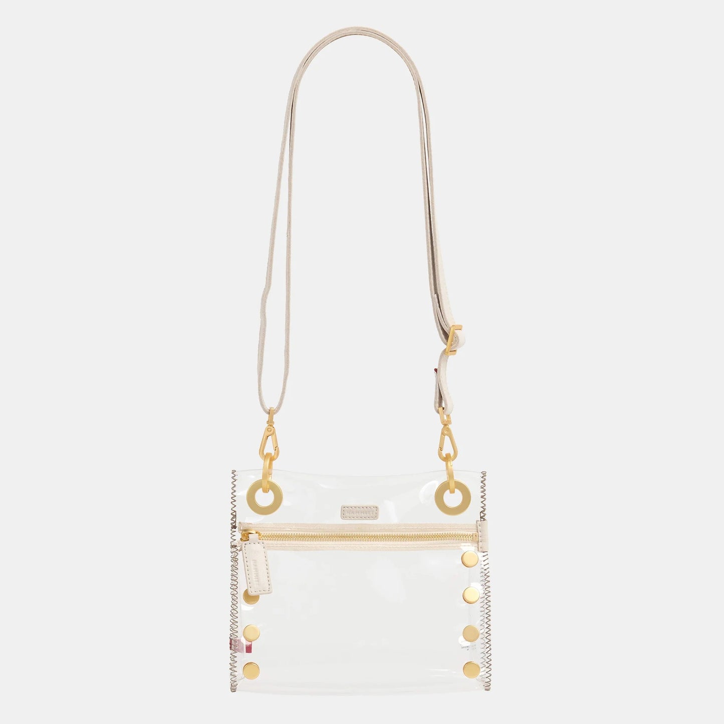 Hammitt Tony Clear Small Crossbody Bag - Calla Lily White/Brushed Gold