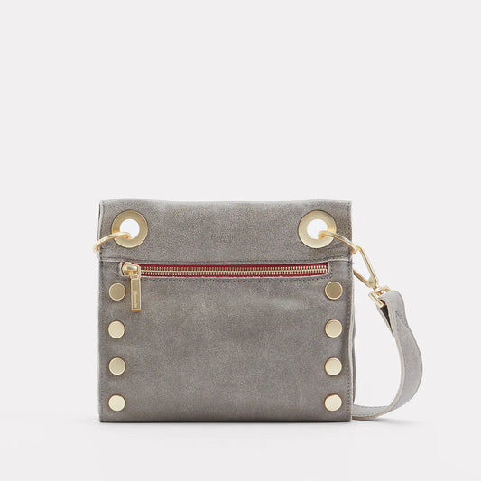 Hammitt Tony Small - Pewter/Brushed Gold with Red Zip