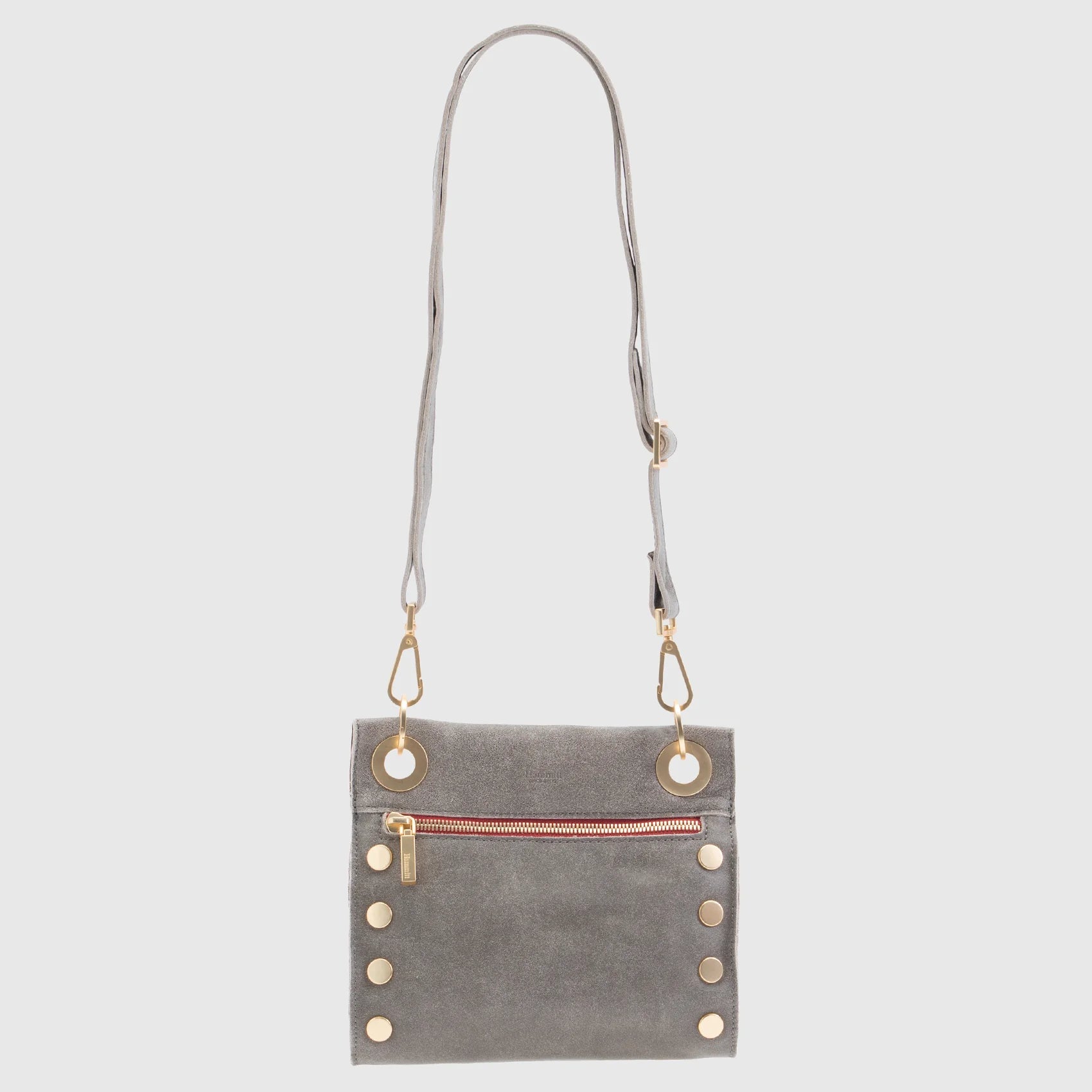 Hammitt Tony Small - Pewter/Brushed Gold with Red Zip