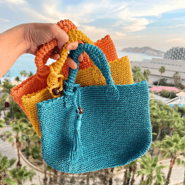 Handwoven Tatli Mini Tote Bag - Orange