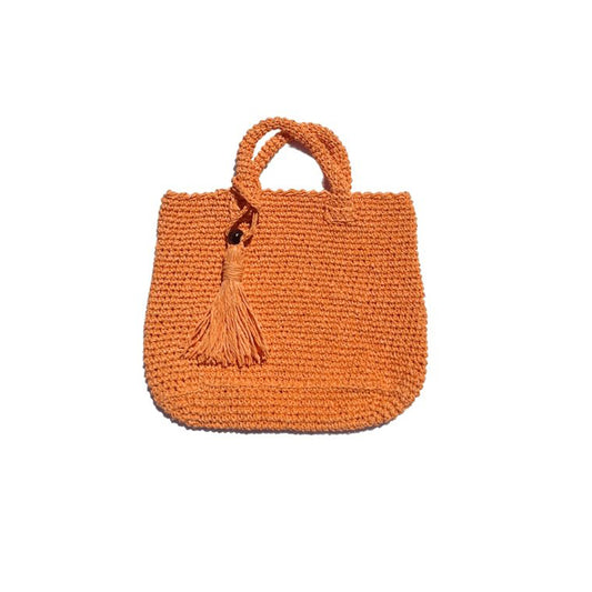 Handwoven Tatli Mini Tote Bag - Orange