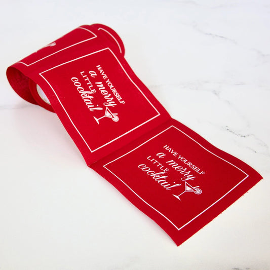 Cocktail Napkin Roll - 'Have Yourself A Merry Little Cocktail'