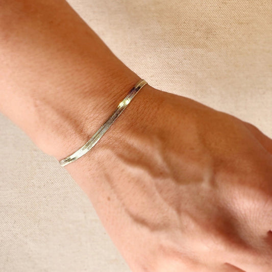 Herringbone Bracelet - 3mm, Gold Fill