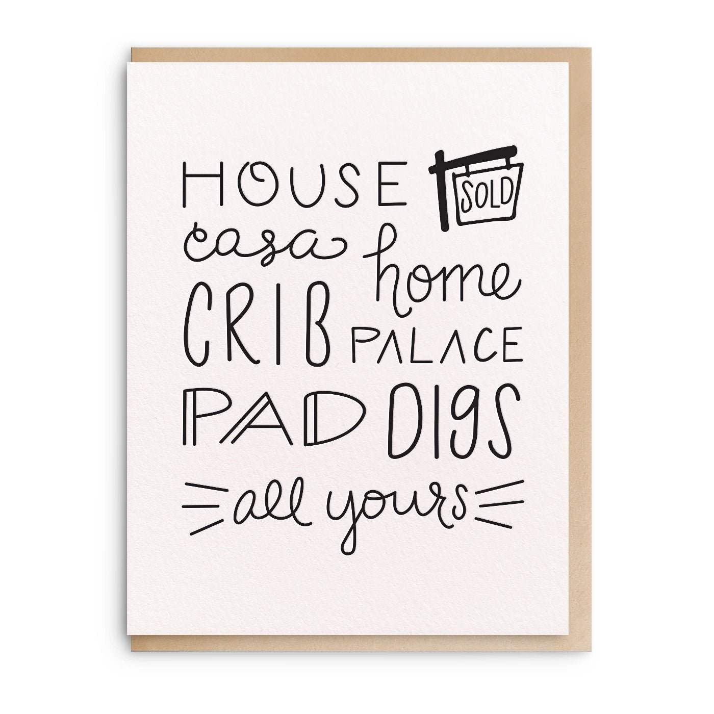 House Casa Home - Letterpress New Home Card