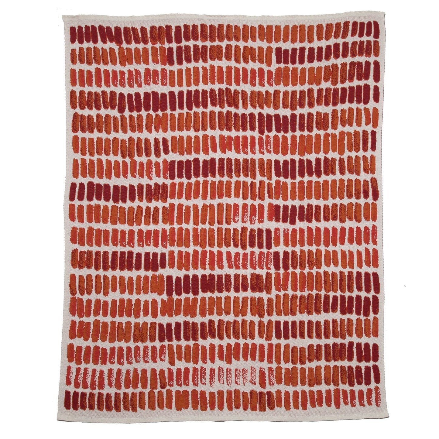 Sustainable Cotton Knit Watercolor Patterned Throw Blanket (select color) Brick