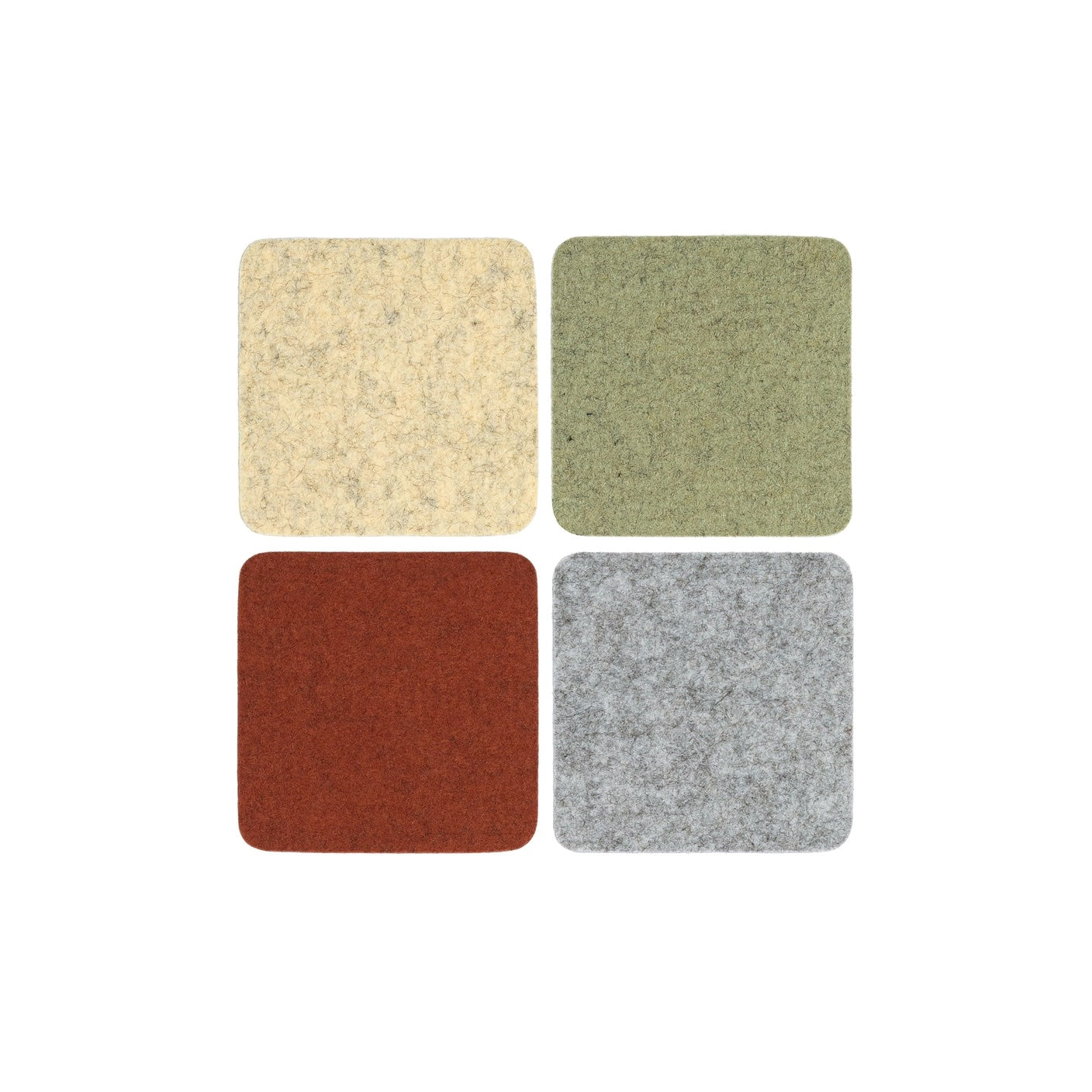 Bierfilzl Square Felt Coaster 4-pack (choose color) Ikebana