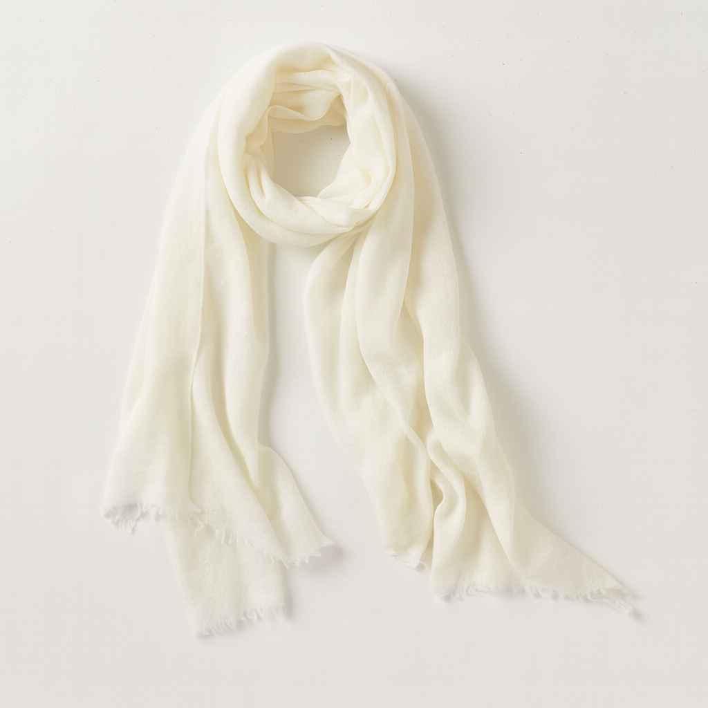 Cashmere Whisper Featherweight Scarf - Ivory