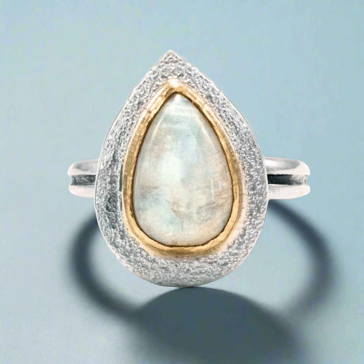 Moonstone + Mixed-Metal ‘Rivermist’ Ring