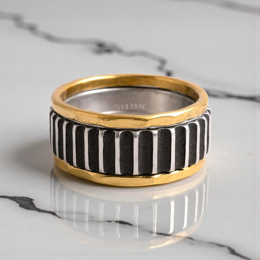 Mixed-Metal ‘Torque’ Statement Ring