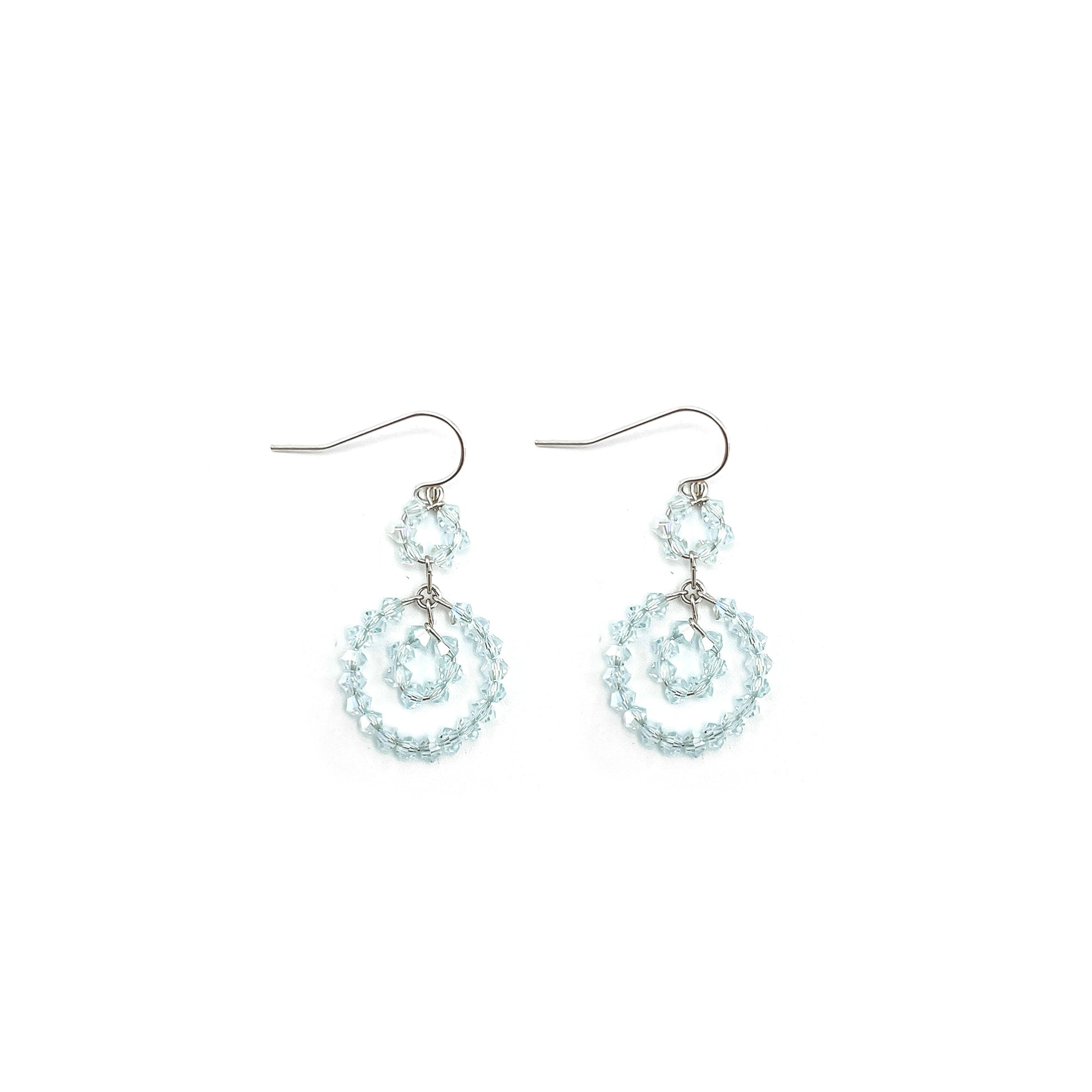 Light Azore AB European Crystal Petite Concentric Circle Earrings