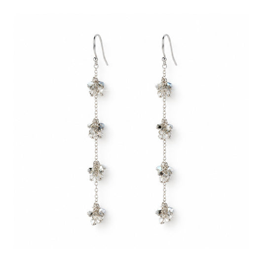 Ombré European Crystal Four-Drop Earrings