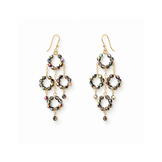 Iridescent Vitrail European Crystal Petite Chandelier Earrings