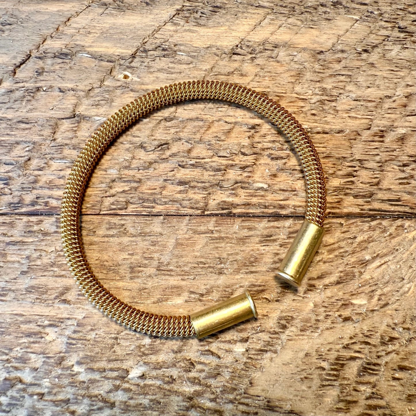 Juniper Woven Steel Mesh Cuff (select color) Brass