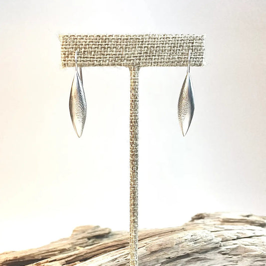 Sterling Silver Ellipse Drop Earrings