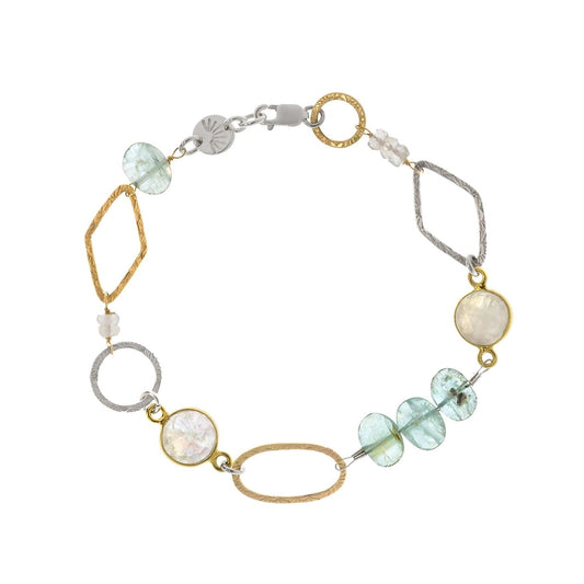 Mixed-Metal ‘Kyanite Blossom’ Bracelet