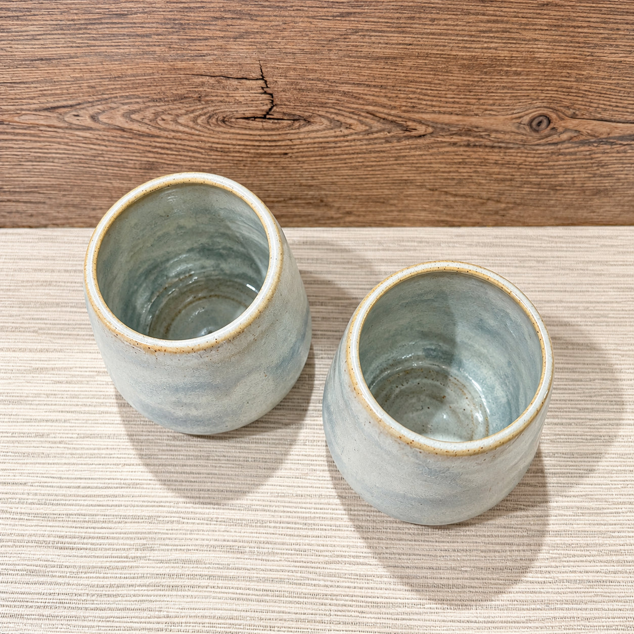 Blue Haze Stoneware Tumblers