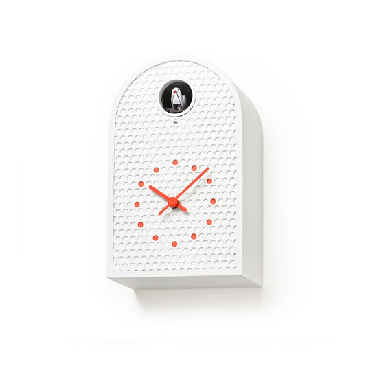 COO Metal Cuckoo Clock - White/Orange