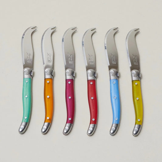Laguiole Mini Fork Tip Cheese Knife (select color)