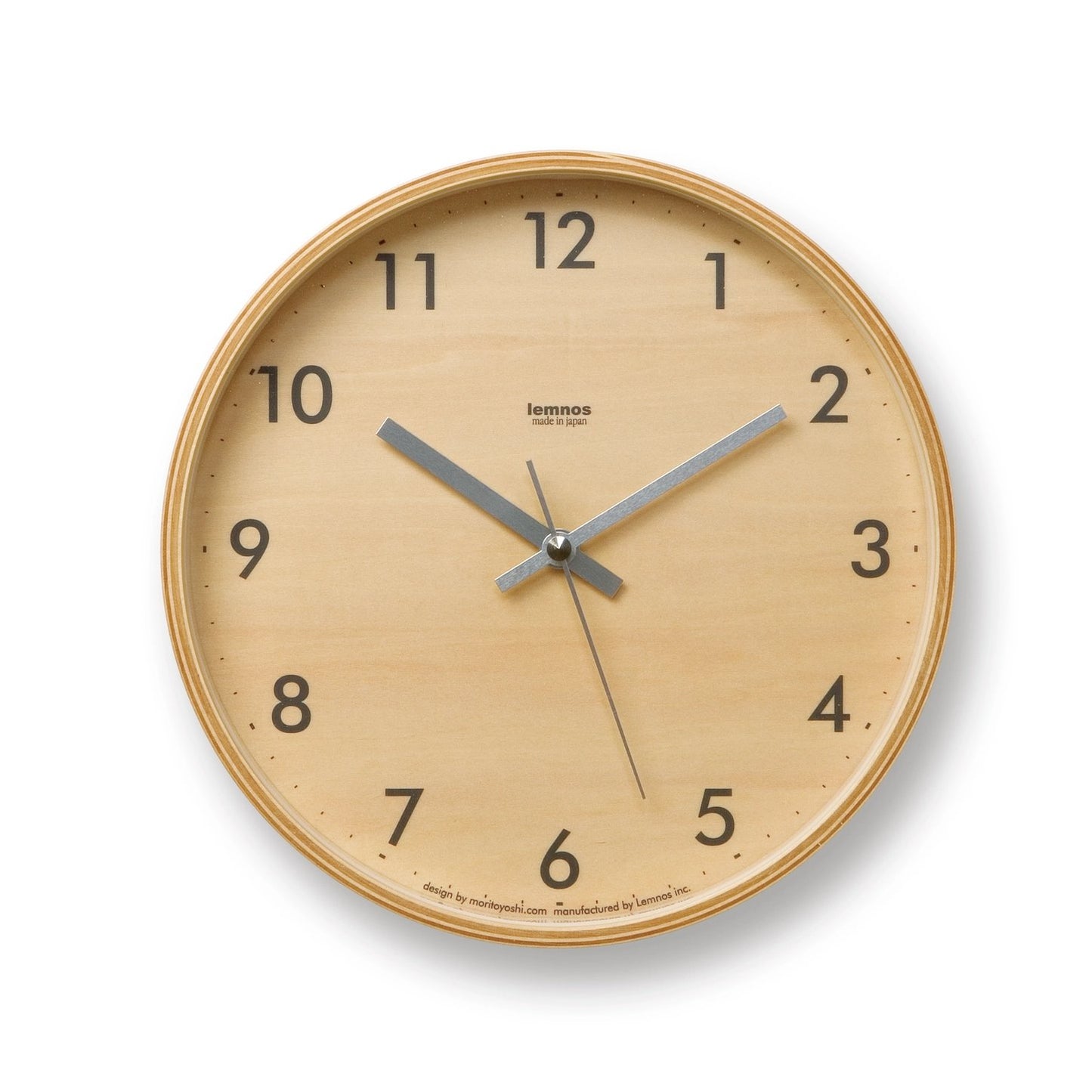 Lemnos Classic Plywood Wall Clock - Natural