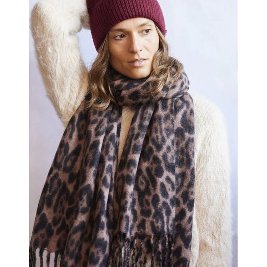 Leopard Scarf - Natural