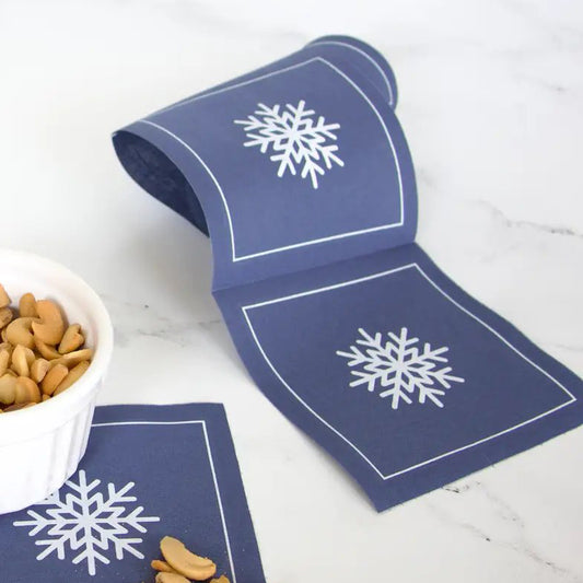 Cocktail Napkin Roll - 'Let It Snow'