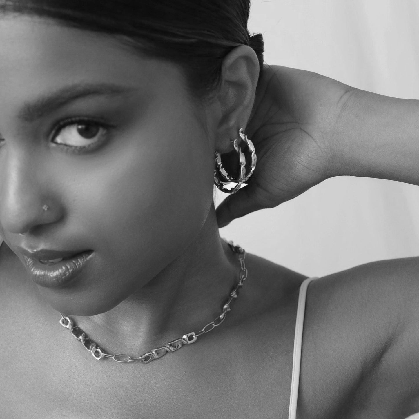 Sterling Silver Liana Hoop Earrings