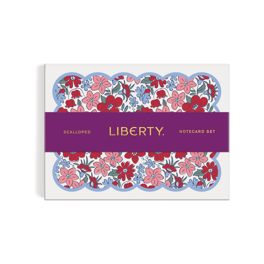 Liberty London - Scalloped Shaped Notecards: 8 Notecards + Envelopes (Boxed Set)