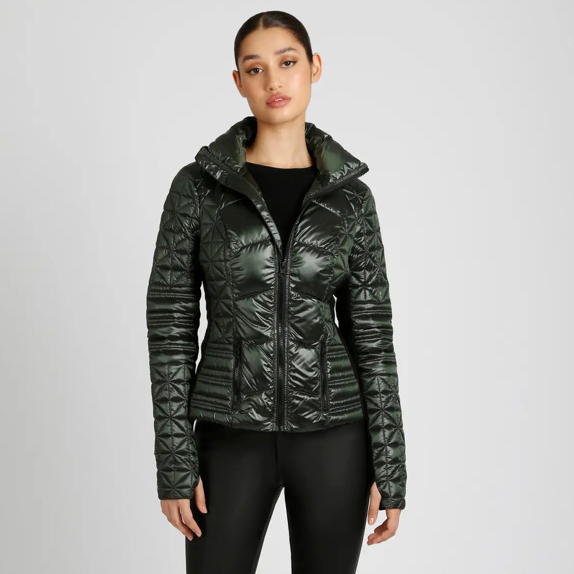 Lightweight Down Filled Packable Puffer Jacket - Scottish Kelp