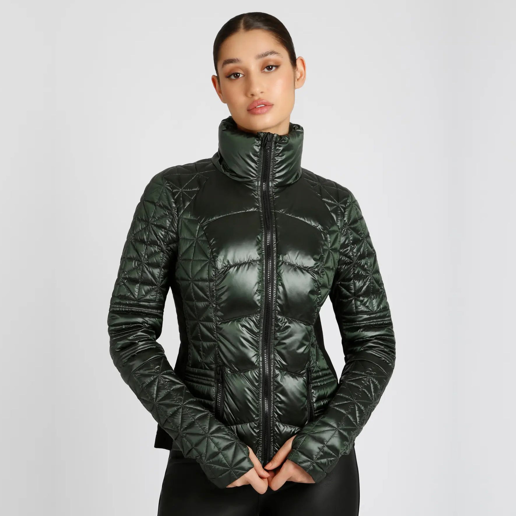 Lightweight Down Filled Packable Puffer Jacket - Scottish Kelp