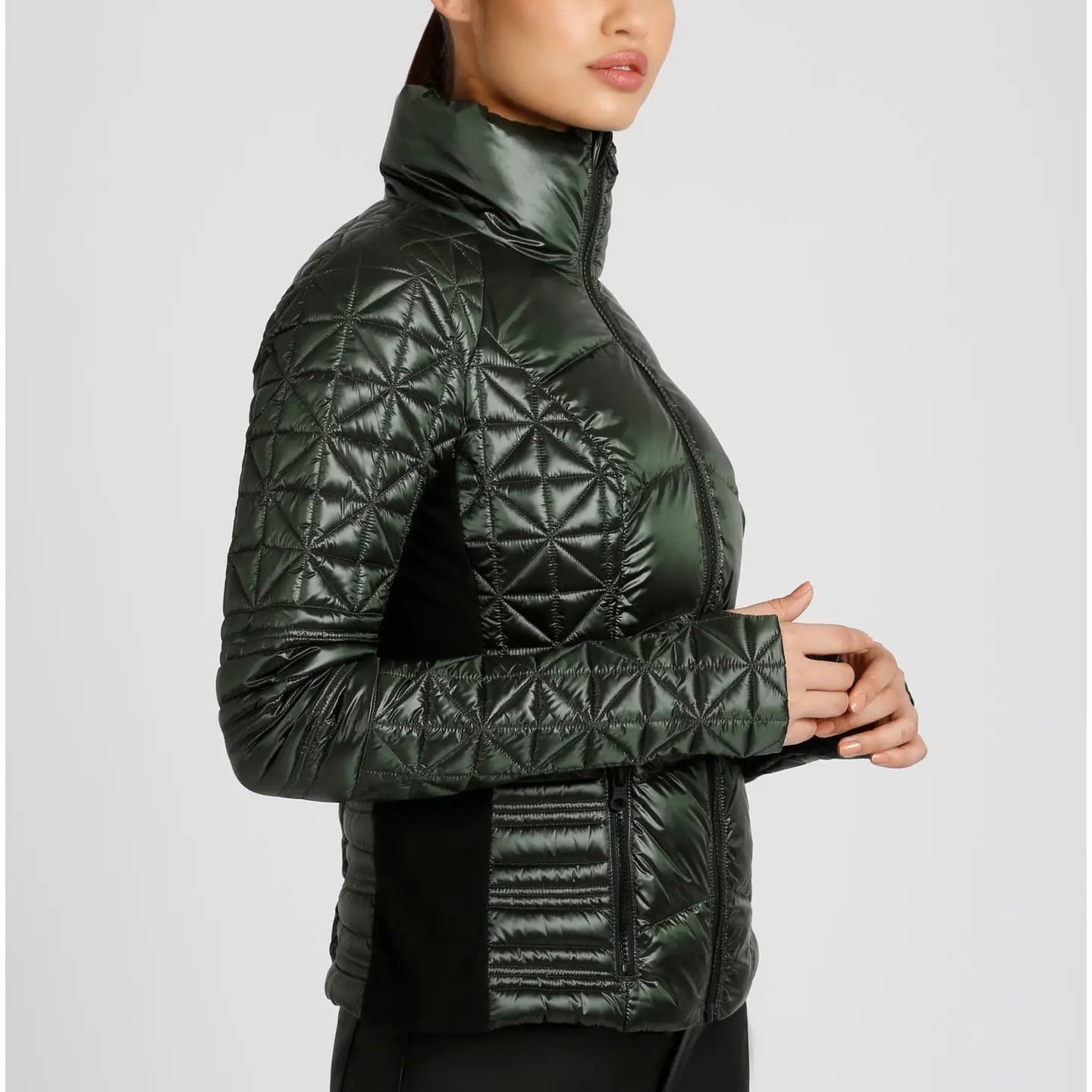 Lightweight Down Filled Packable Puffer Jacket - Scottish Kelp