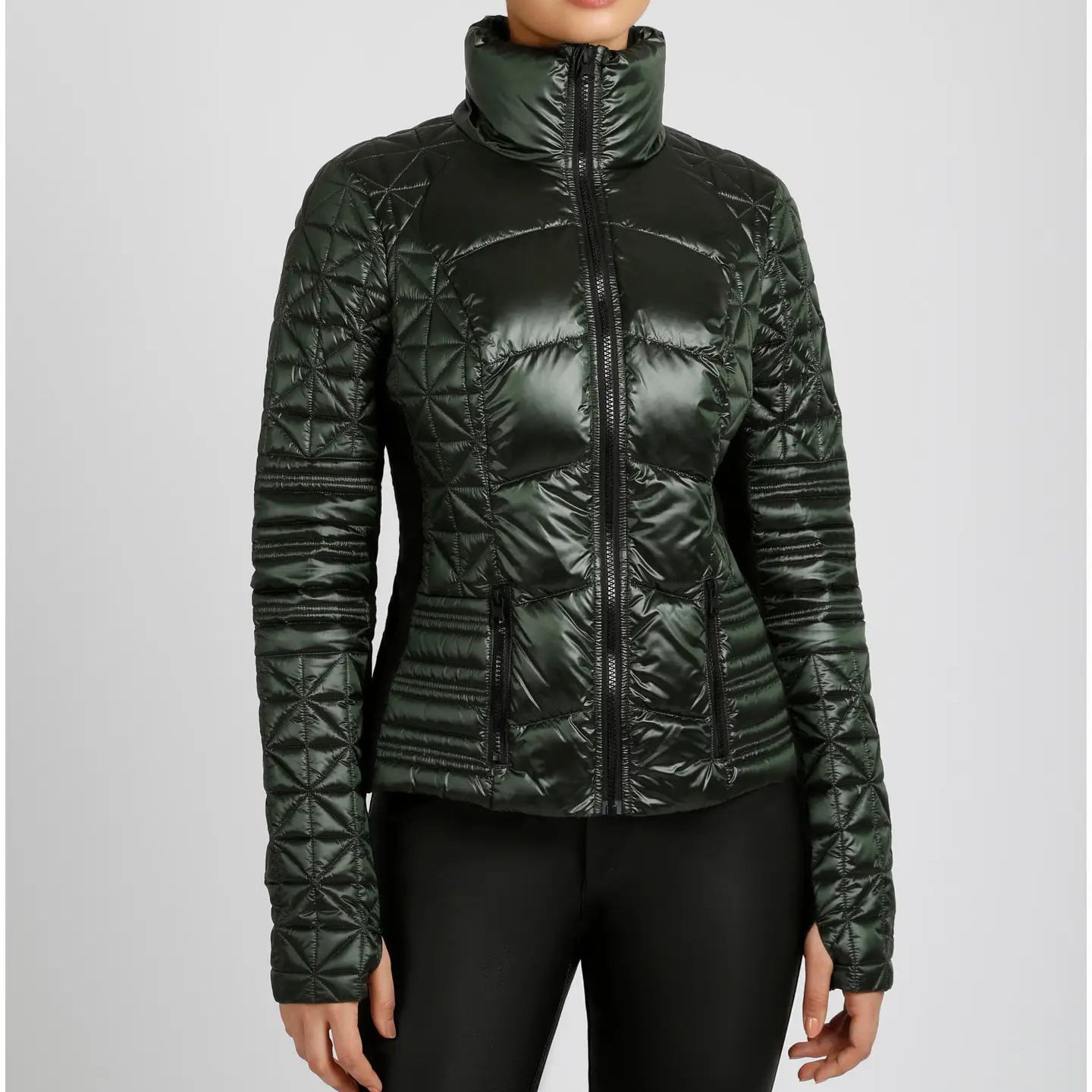 Lightweight Down Filled Packable Puffer Jacket - Scottish Kelp