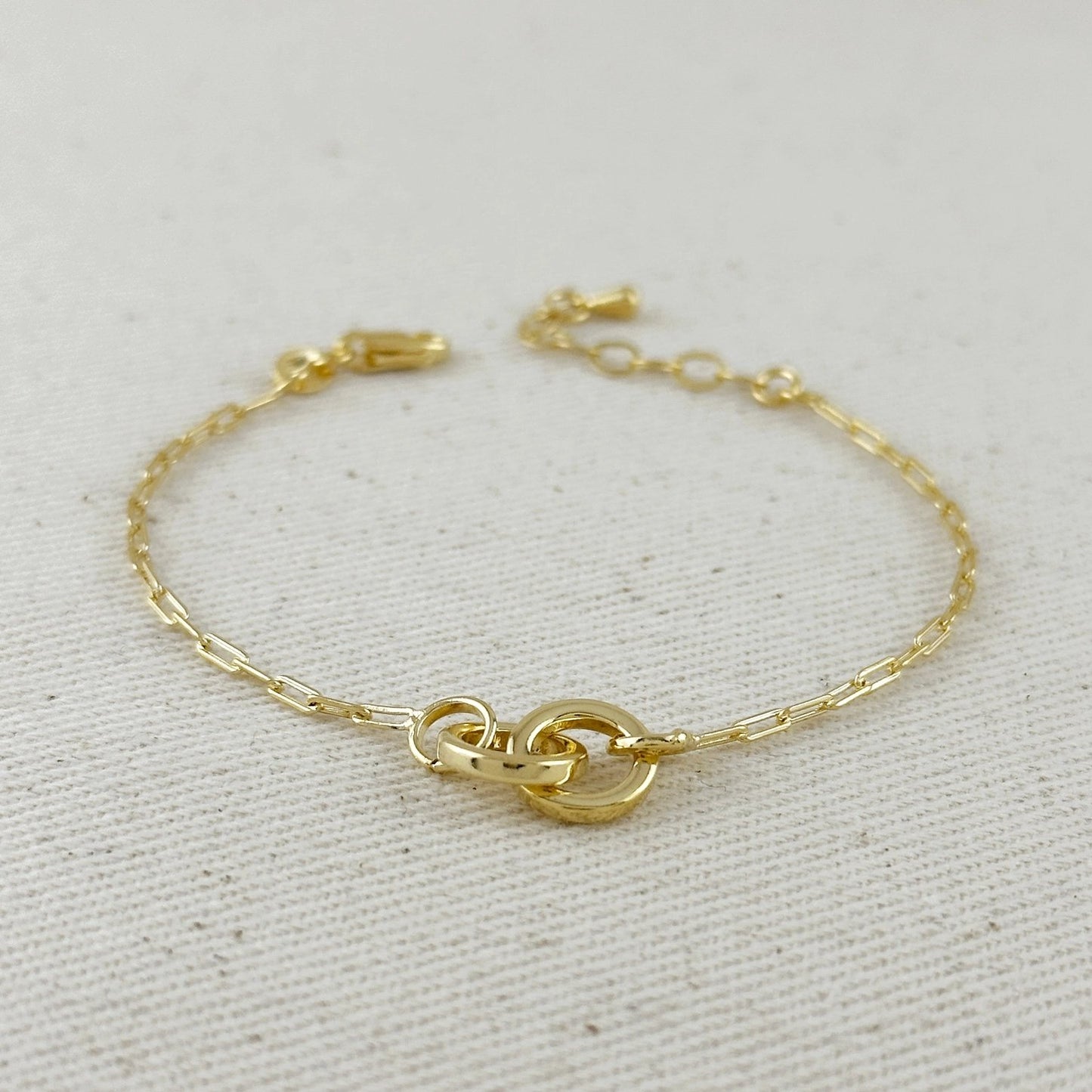 Linked Paperclip Chain Bracelet - Gold Fill