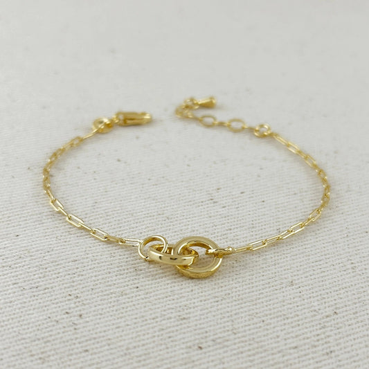 Linked Paperclip Chain Bracelet - Gold Fill