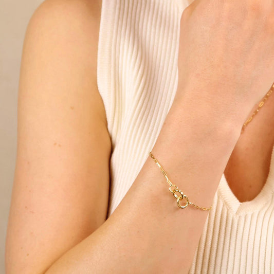 Linked Paperclip Chain Bracelet - Gold Fill